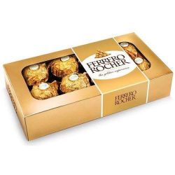 Caixa de Ferrero Rocher com 8 bombons