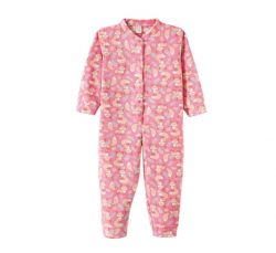 Pijama Macacão Infantil Fleece  - Raposinha Rosa