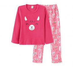 Pijama  Fleece Infantil - Lhama